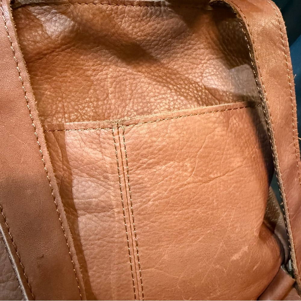 American Leather Co. Women's Leather Backpack - Chestnut Brown - Picture 7 of 12